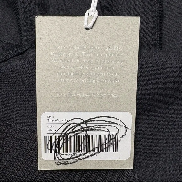 NWT Everlane The Bi-Stretch Side Zip Ankle Work Pant • Size 8 • Black - Picture 14 of 14